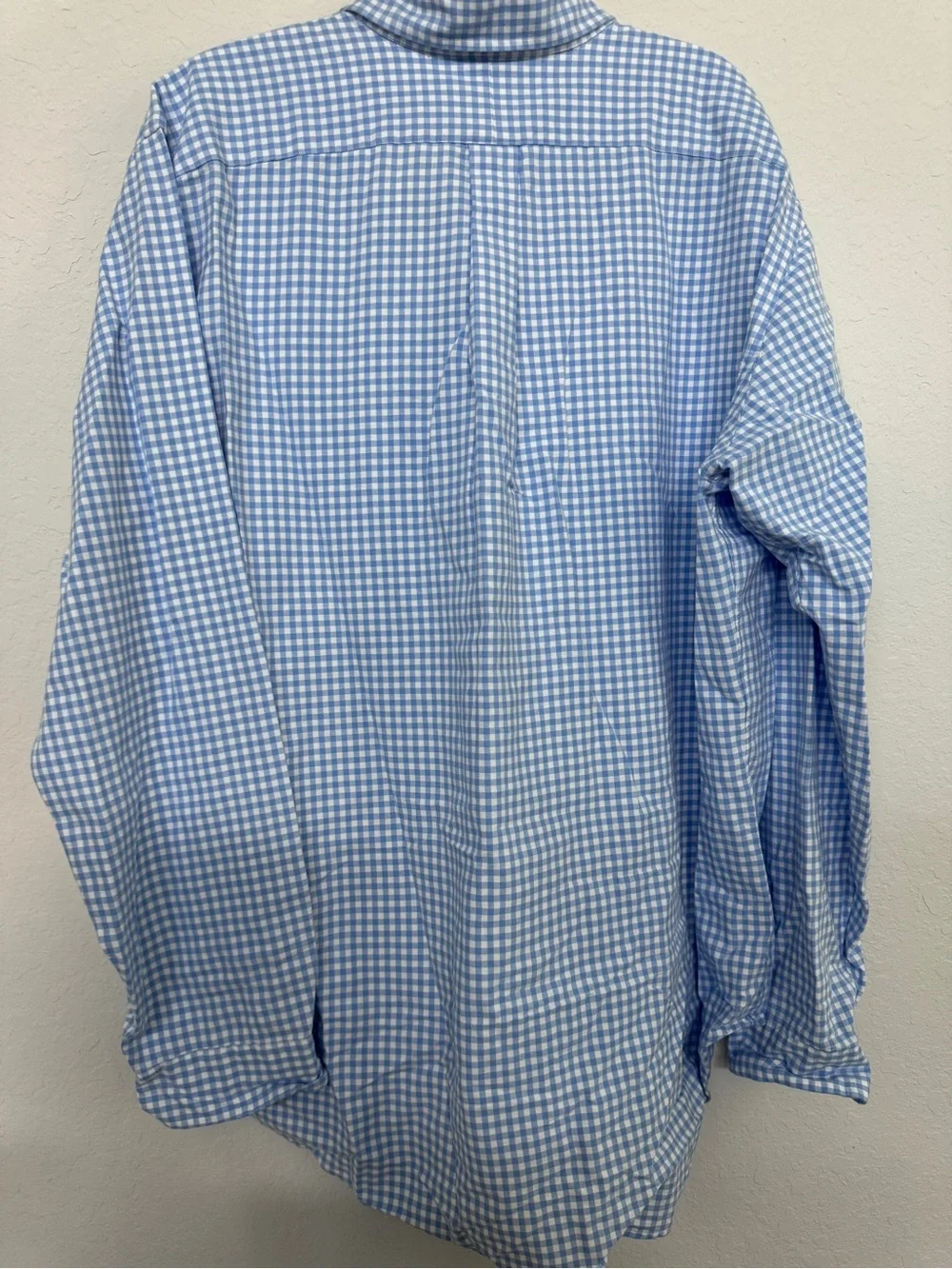 NWT polo Ralph Lauren Gingham Oxford Shirt blue white size XLT